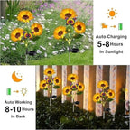 Solar LED Sunflower Garden Lights